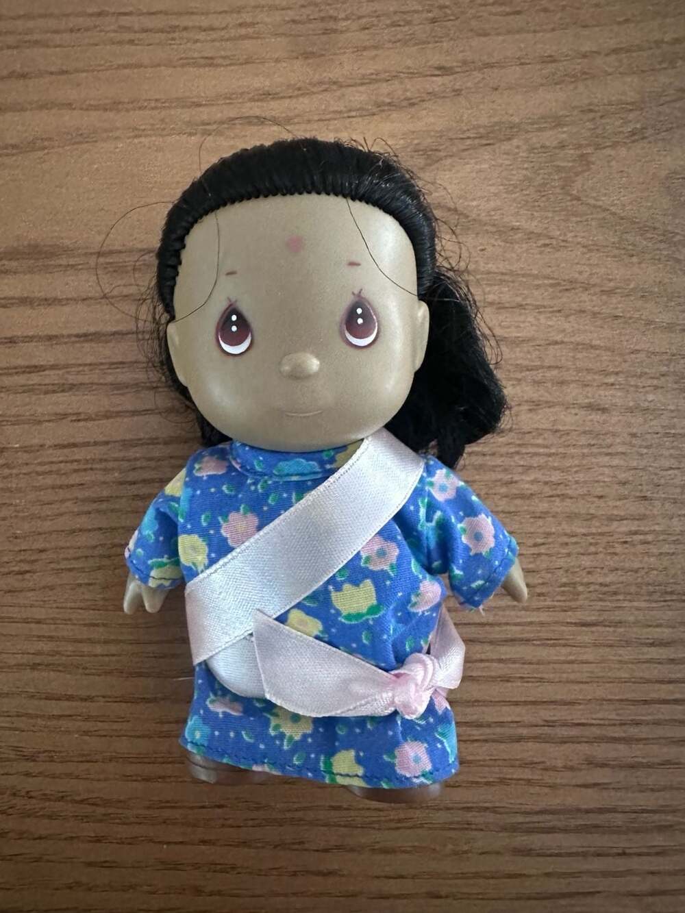 Precious Moments Hi Babies International Doll Blue Floral Kimono